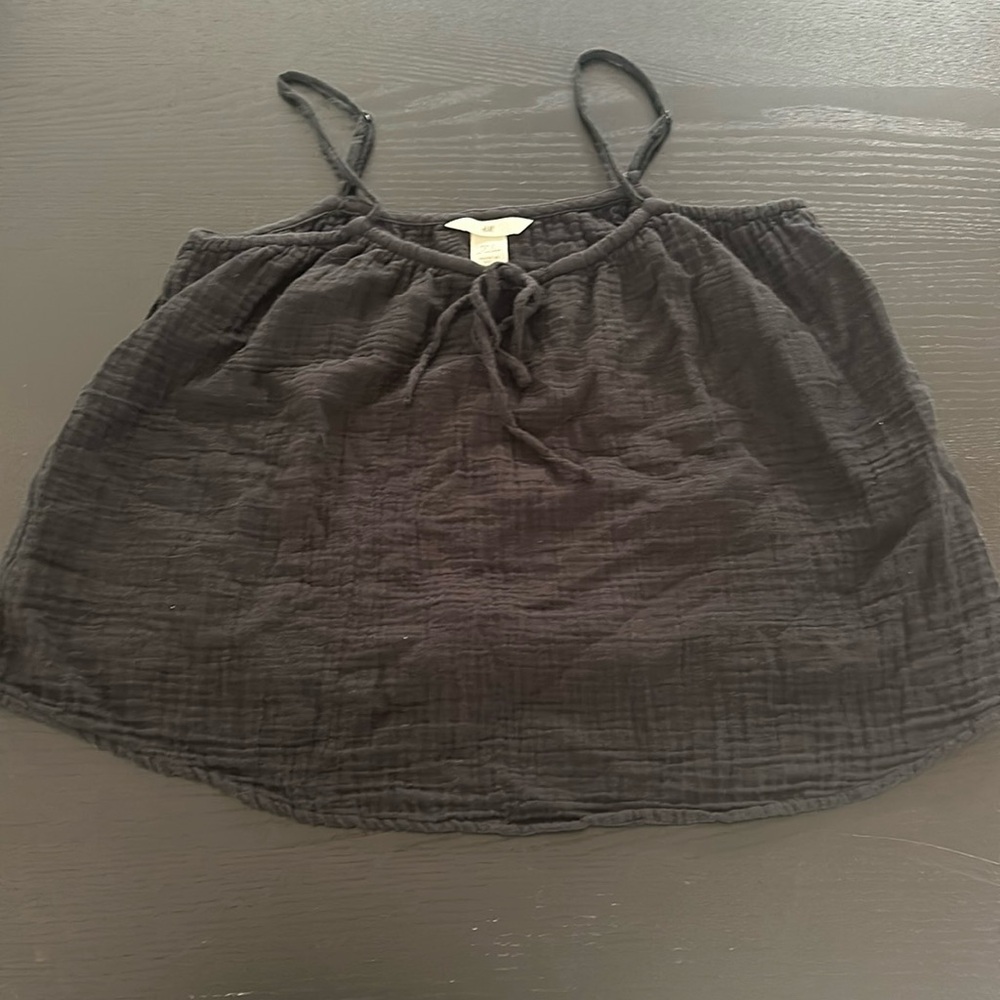 Black h and m top with tie women’s size extra small.